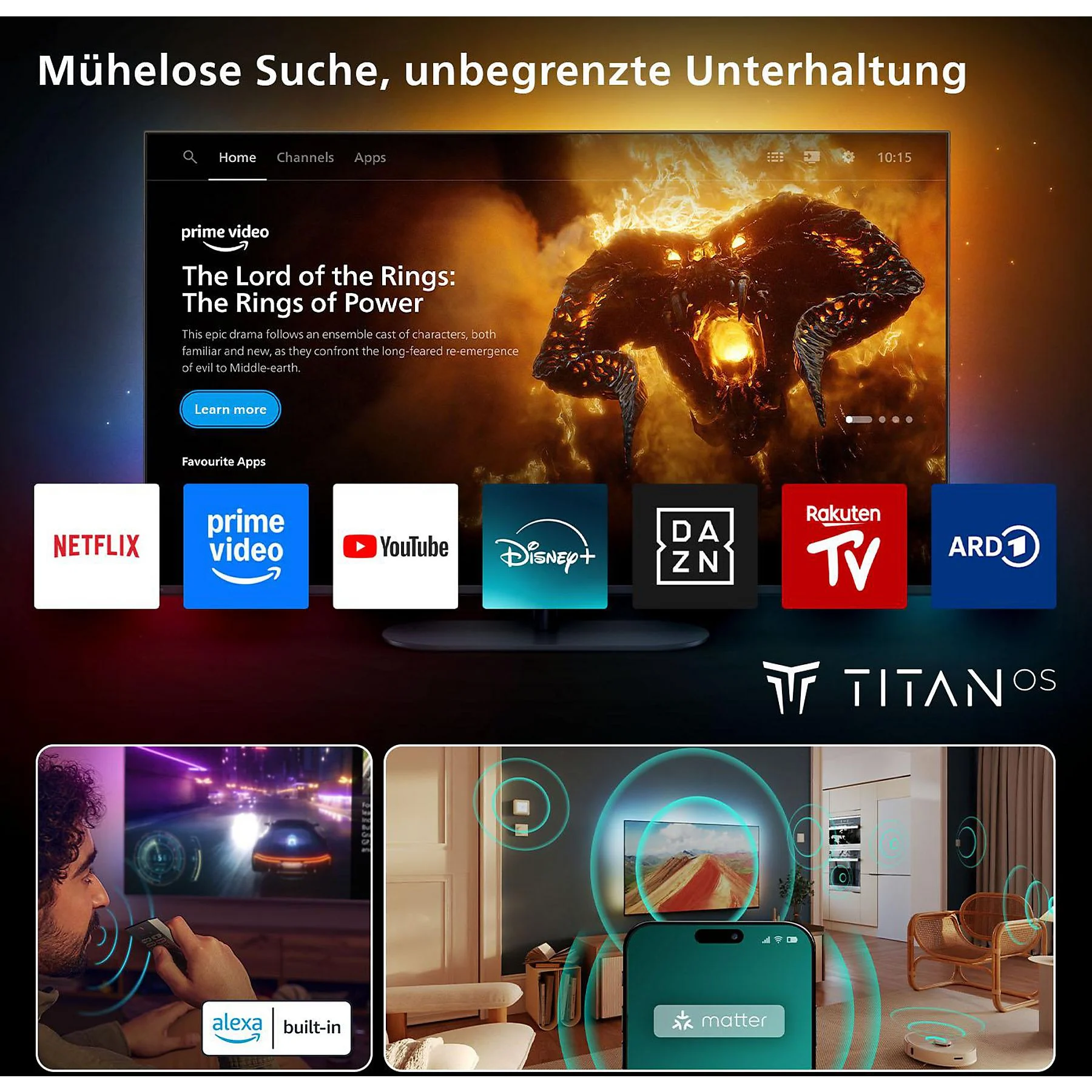 PHILIPS 55PUS8550/12 LED Ambilight TV (Flat, 55 Zoll / 139 cm, UHD 4K, SMART TV, Ambilight) – Bild 3